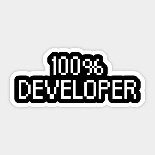 100% Developer Sticker